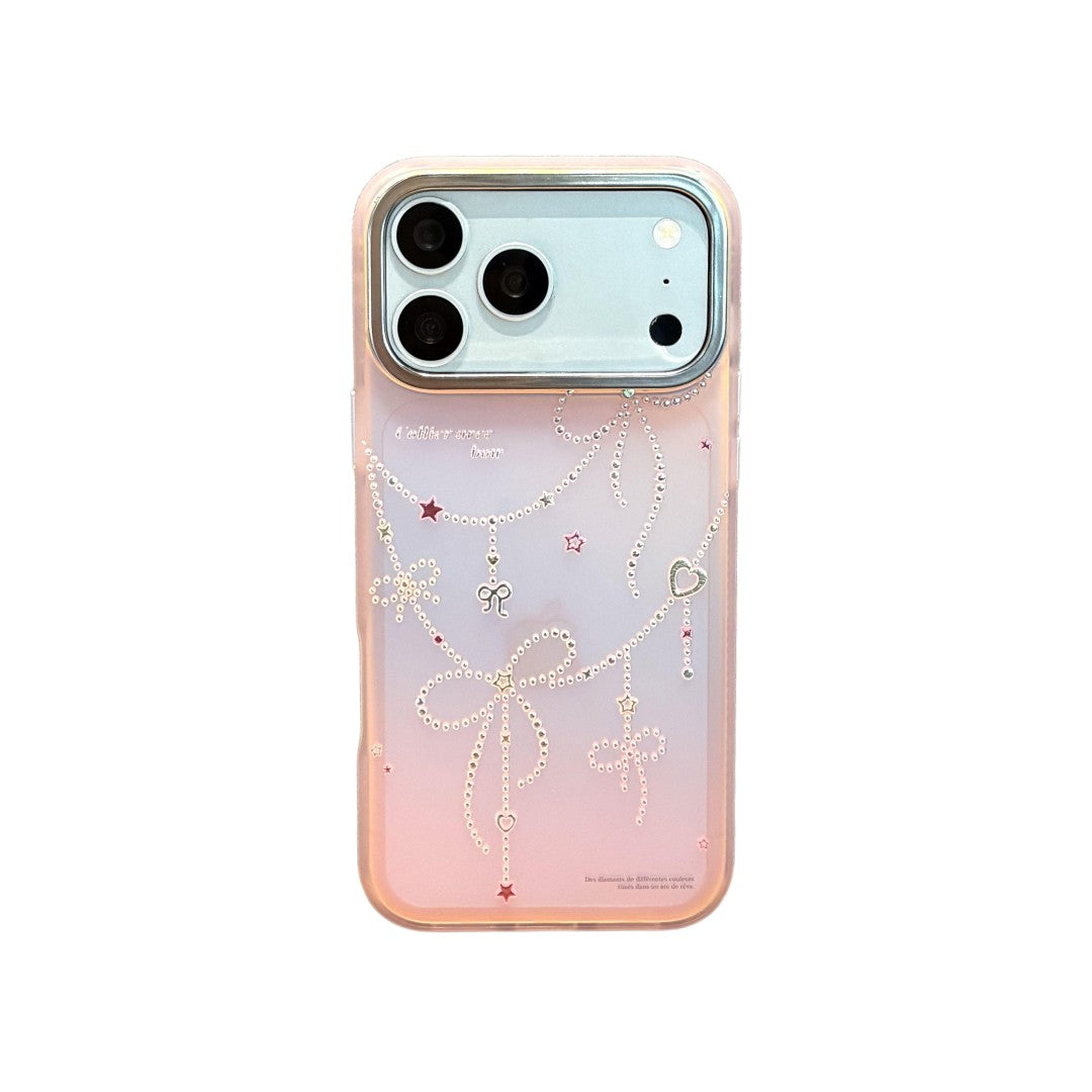 gilded pink gradient phone case