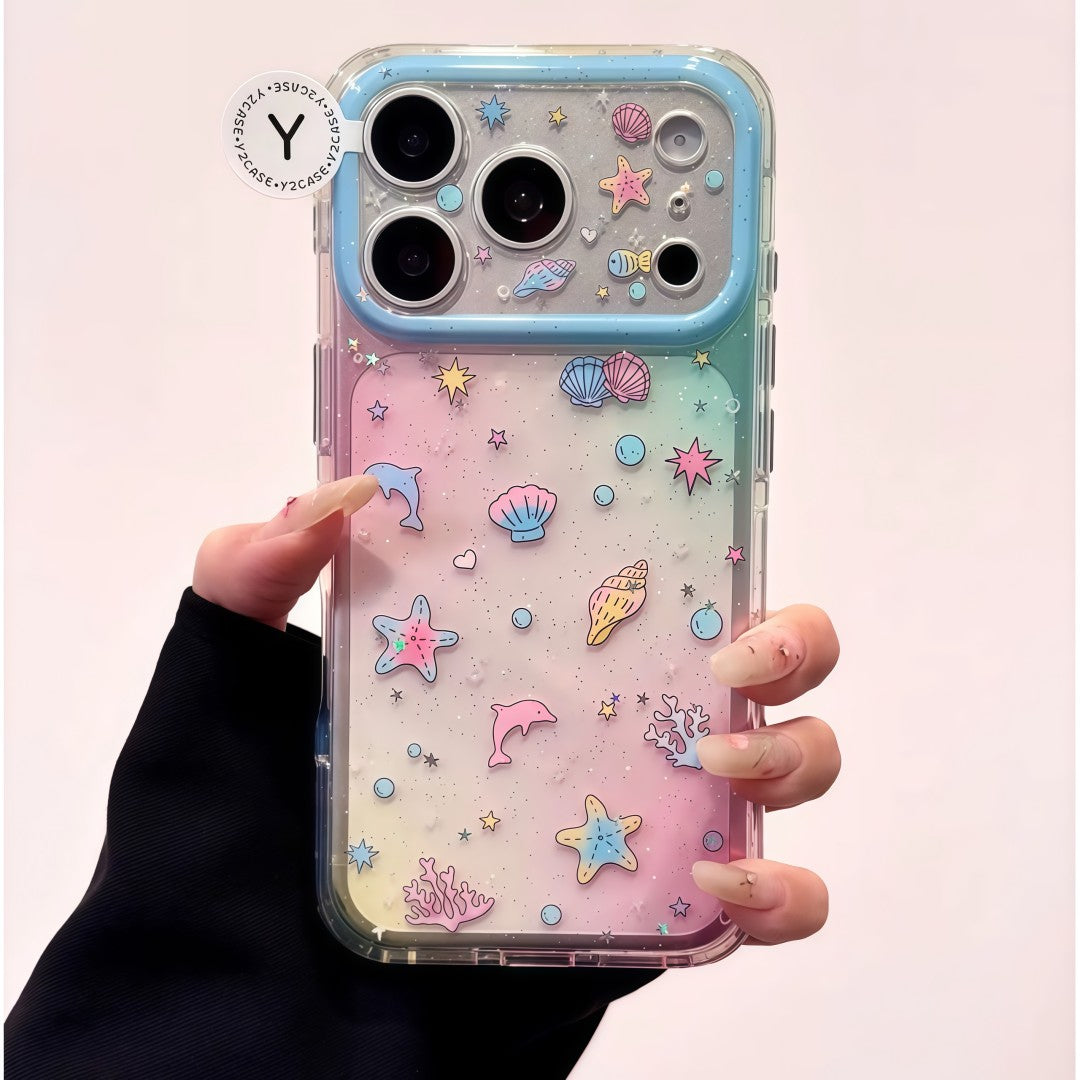 dreamy blue pink gradient ocean world phone case