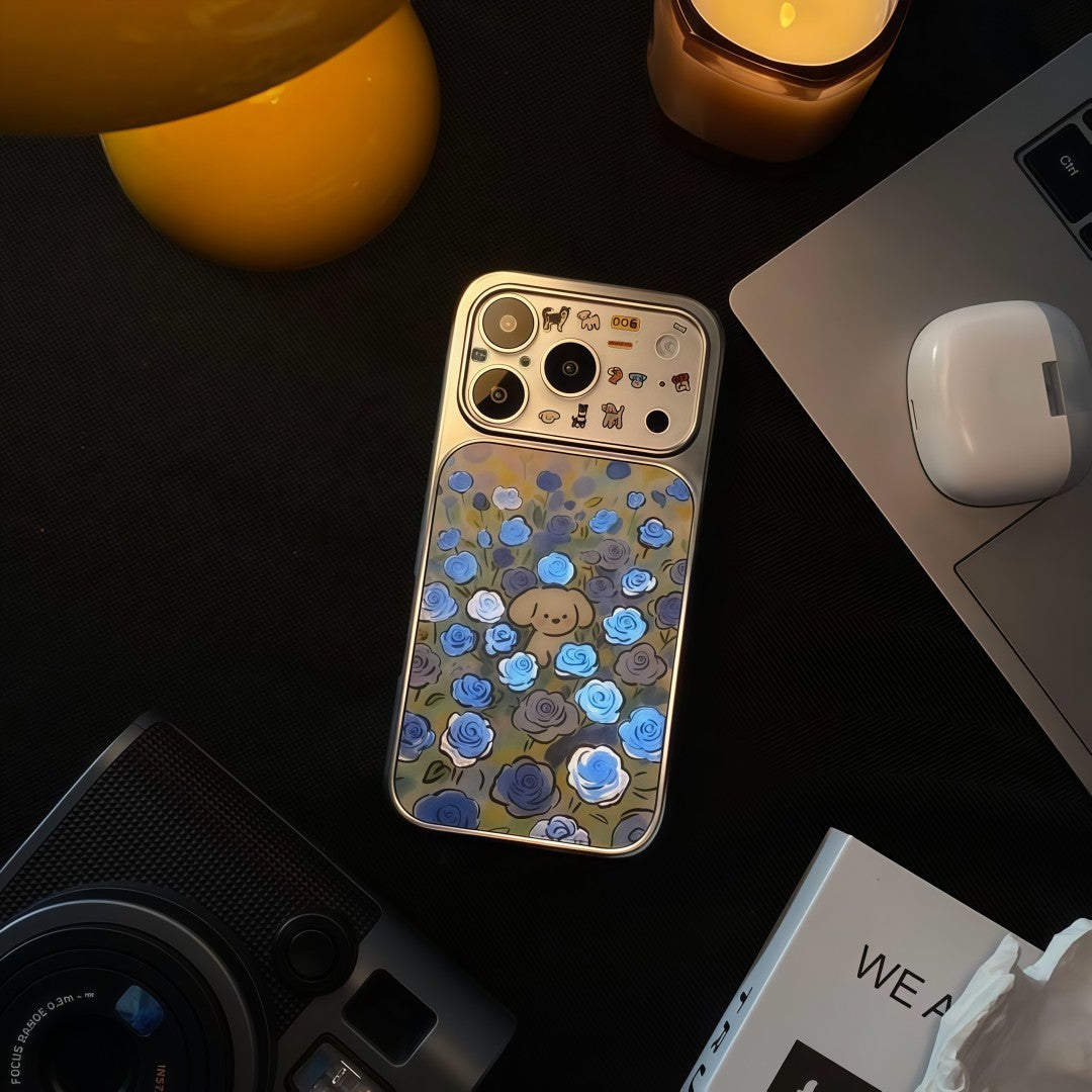 gilded rose puppy phone case