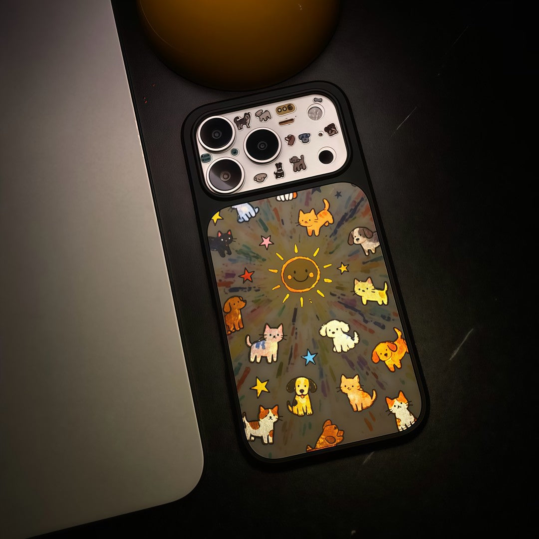 gilded sparkly animal phone case