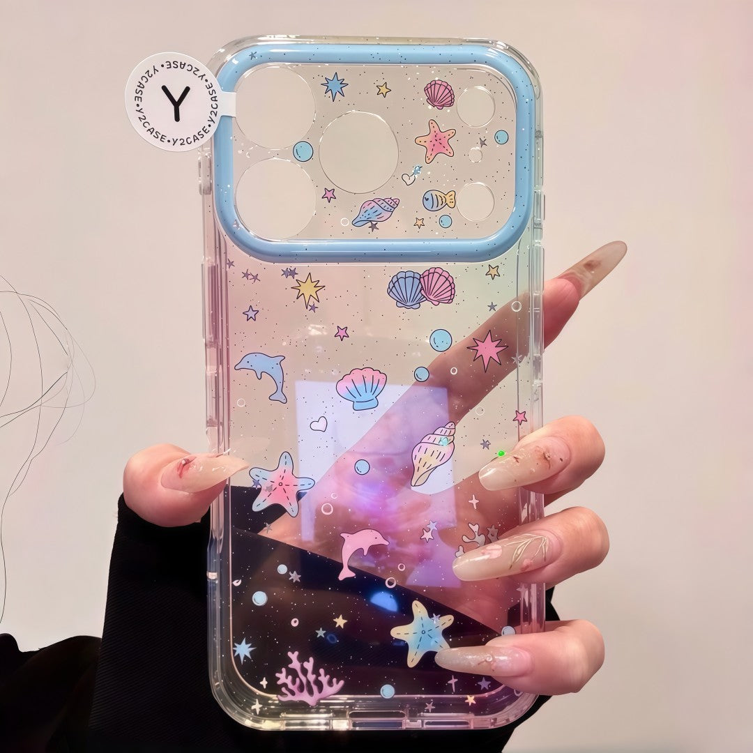 dreamy blue pink gradient ocean world phone case