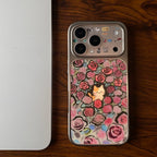 gilded rose kitten phone case