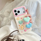 happy sweetheart wrist strap silicone phone case