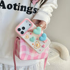 happy sweetheart wrist strap silicone phone case