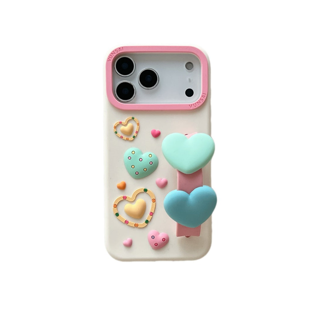 happy sweetheart wrist strap silicone phone case