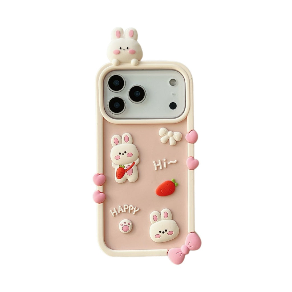 happy rabbit silicone phone case