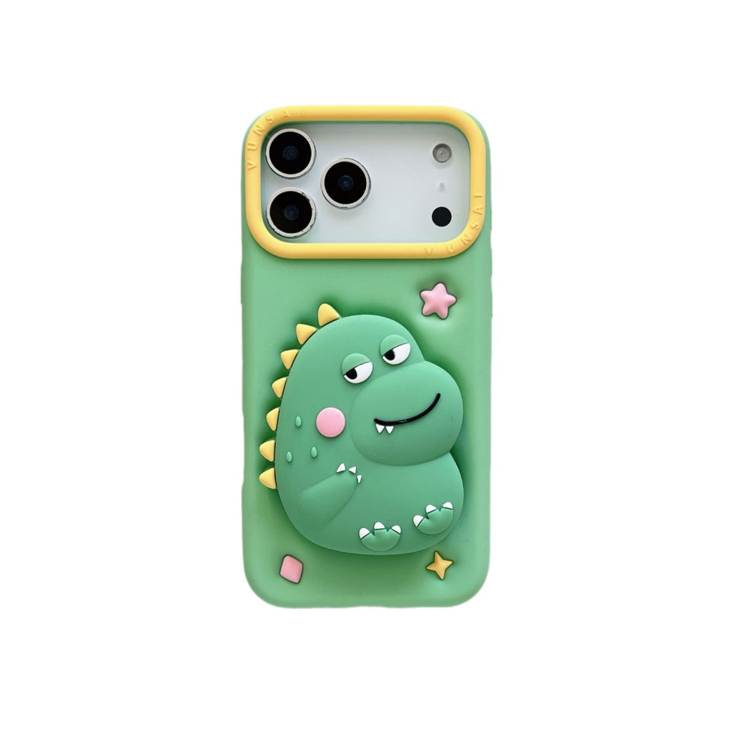 cheeky dinosaur stand silicone phone case