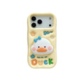 cute lucky duck stand silicone phone case