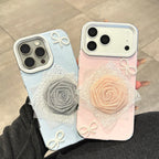 sweet lace flower pearl bow phone case
