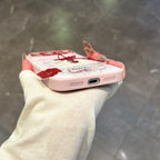 lovely red lace heart leather phone case