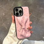 sweet floral bow wristband phone case