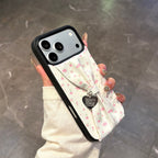 sweet floral bow wristband phone case