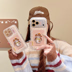 tiny yellow floral prints cute bunny patch phone case