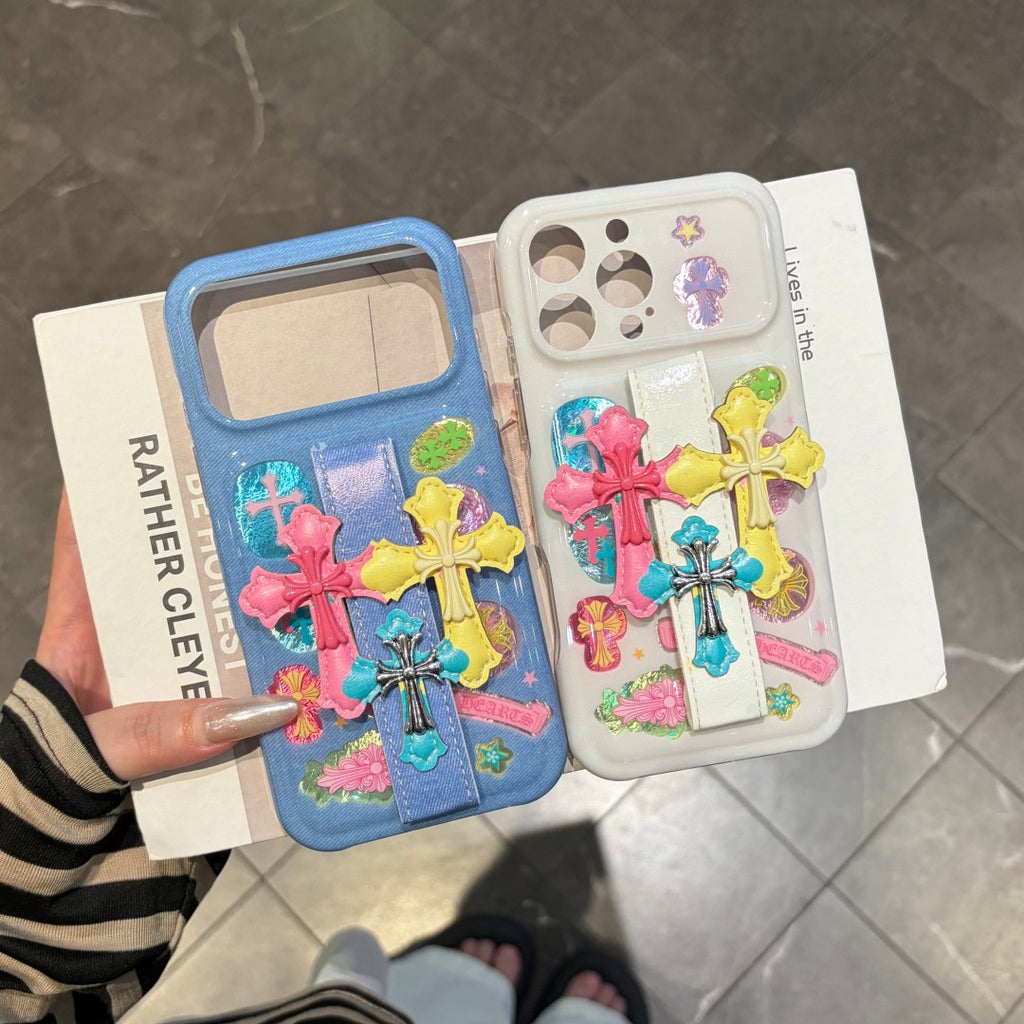 cross design strap phone case