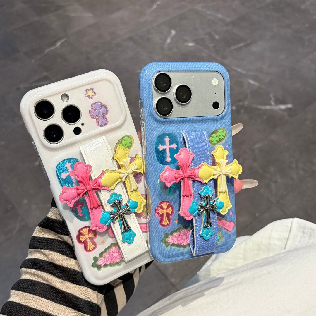cross design strap phone case