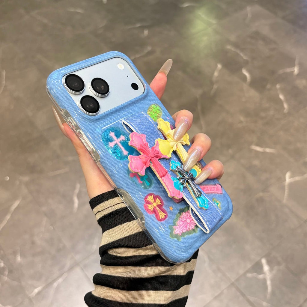 cross design strap phone case