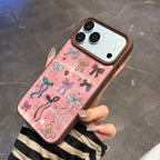 chocolate gilded bow phone case
