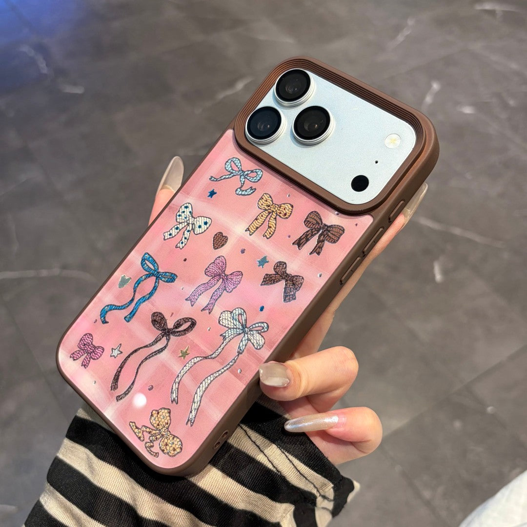 chocolate gilded bow phone case