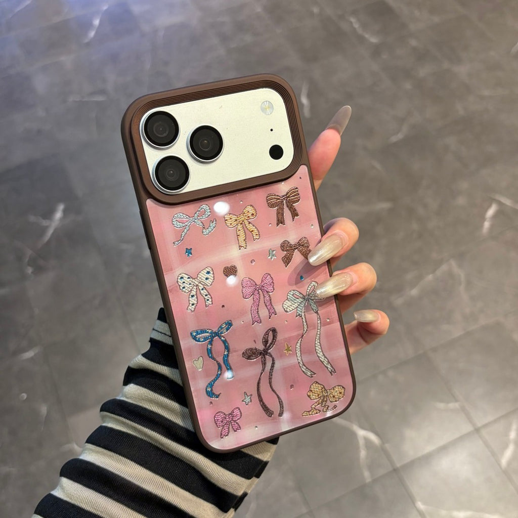 chocolate gilded bow phone case