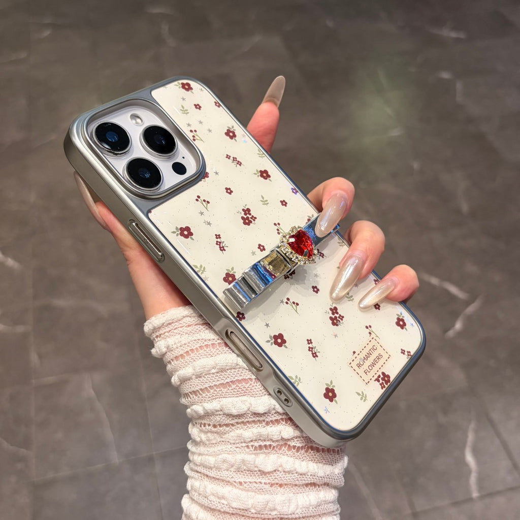 sweet little fresh shining heart bow phone case