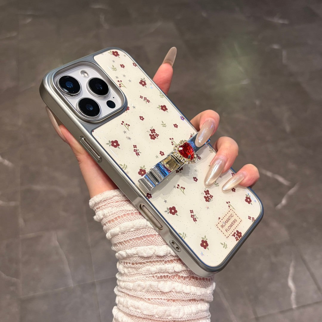 sweet little fresh shining heart bow phone case