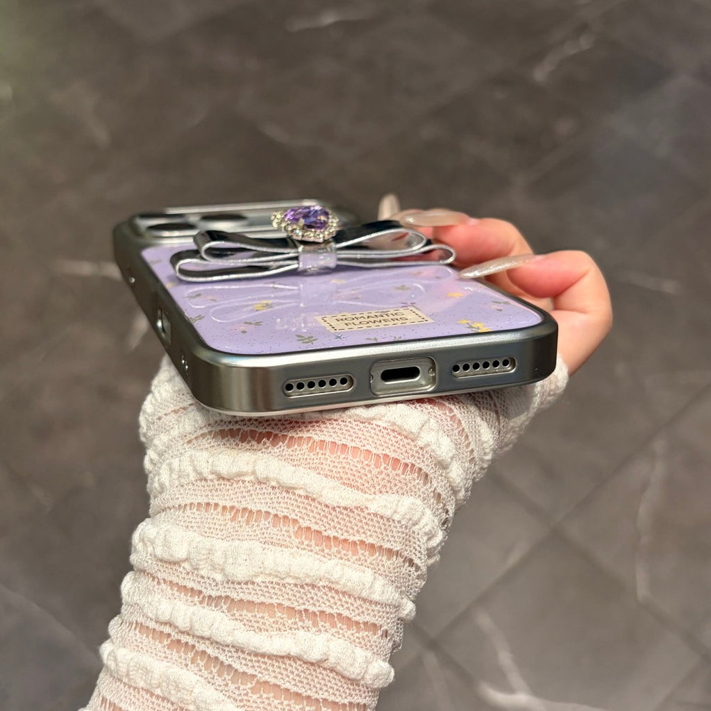 sweet little fresh shining heart bow phone case