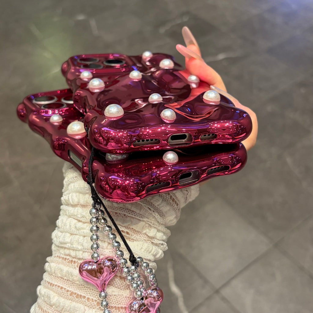 pearl burgundy phone case