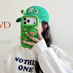 guga rotating frog stand silicone phone case