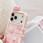 pink sweet piggy silicone phone case