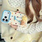 nice day teddy bear&star silicone phone case