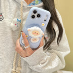 fluffy cloud lamb stand silicone phone case