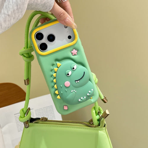 cheeky dinosaur stand silicone phone case