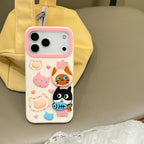 the daily life of cute kitty wristband silicone phone case