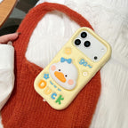 cute lucky duck stand silicone phone case