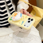 cute lucky duck stand silicone phone case