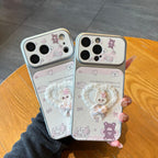 cute bear & bunny patch phone case