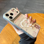 cute bear & bunny patch phone case