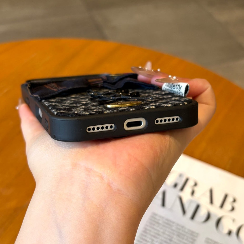 woodland inspired 3D bow ditsy floral phone case