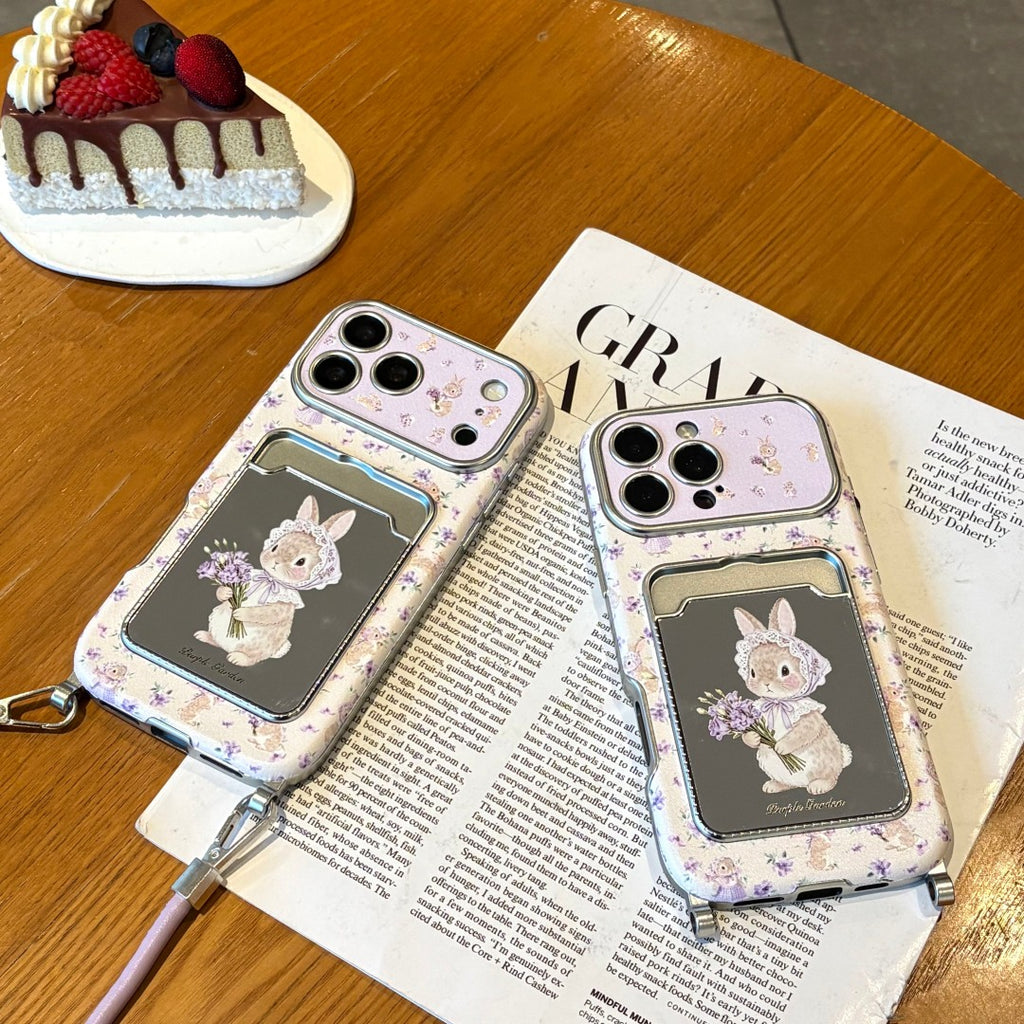 lovely & gentle lavender bunny strap phone case