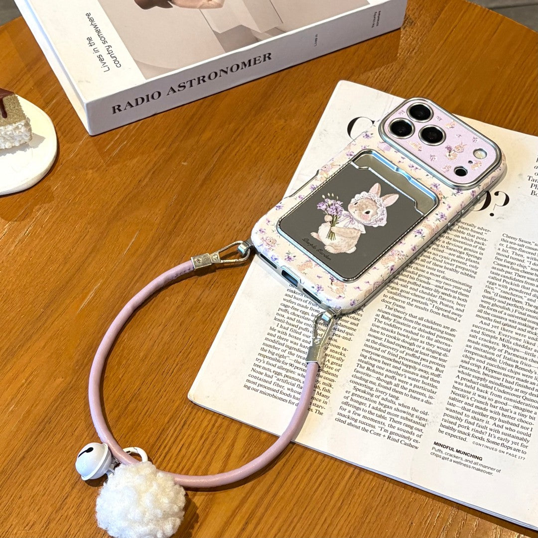 lovely & gentle lavender bunny strap phone case