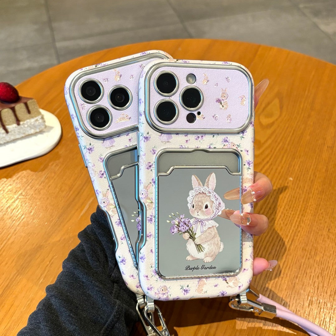 lovely & gentle lavender bunny strap phone case