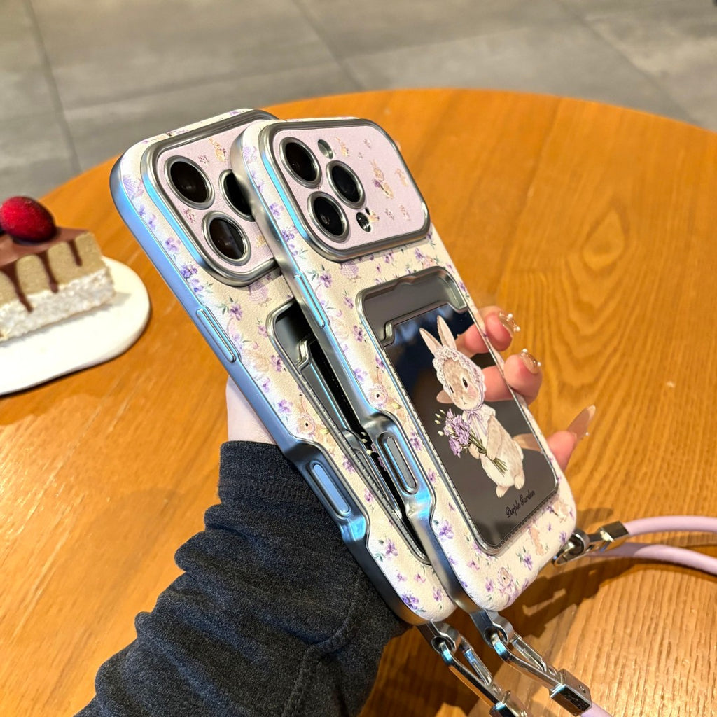 lovely & gentle lavender bunny strap phone case