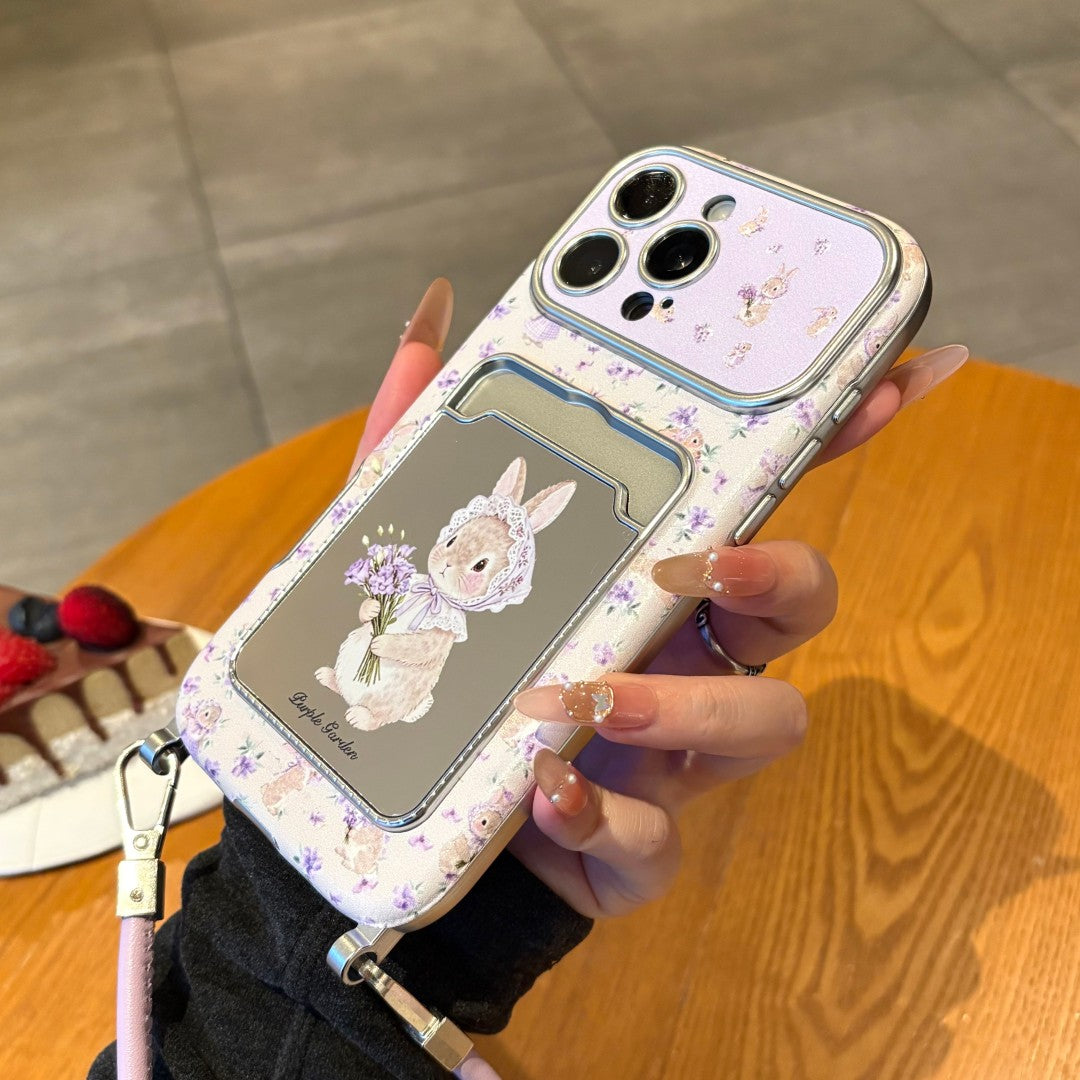 lovely & gentle lavender bunny strap phone case