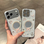 ballet girl bow vanity mirror phone case