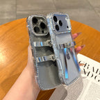 sleek zircon minimalist bow phone case