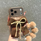 sweet plush bow phone case