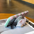 fresh & minimalist pearl bear pillow magnetic grip phone case