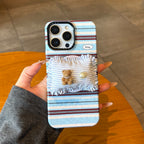 fresh & minimalist pearl bear pillow magnetic grip phone case
