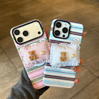 fresh & minimalist pearl bear pillow magnetic grip phone case