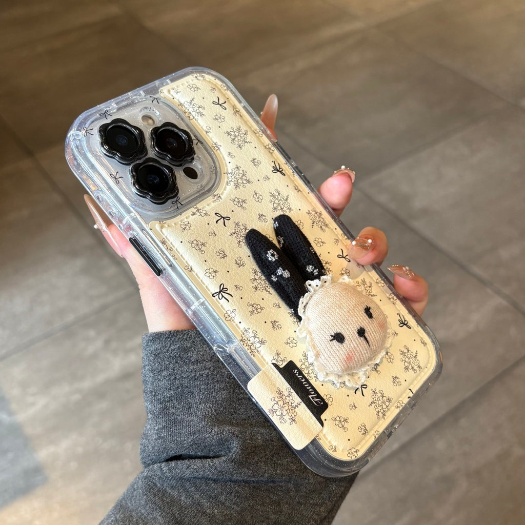 cute lace ditsy floral rabbit phone case